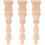 3Pièces Appliques Bois Beige Accessoires Décoratifs DIY 6