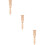 3Pièces Appliques Bois Beige Accessoires Décoratifs DIY 11