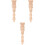 3Pièces Appliques Bois Beige Accessoires Décoratifs DIY 5