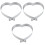 3Pcs Heart-Shaped Metal Mousse Mold Reusable Baking Accessory Silver 3