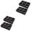 4Pcs Black Convenient Cup Holders Drink Carrier Tray for Coffee Tea 5