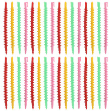 54St Spiral Haar Perm Rods Plastic Kleur Mix Voor En Kort Haar