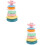 2Sets Kids Rainbow Ring Tower Toys Colorful Stacking Educational Game 6