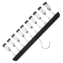 2Pcs Sock Drying Hangers with Clips Wooden Steel for Home Use