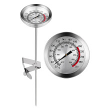 5Pcs Silver Clip Style Meat Thermometer for Home Bbq and Fried Food