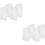 8Pcs Transparent A5 Storage Boxes White Plastic File Holder 8