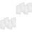 8Pcs Transparent A5 Storage Boxes White Plastic File Holder 5