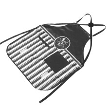 4Pcs Black Polyester Barber Apron Men Hair Stylist Apron with Pocket