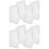 8Pcs Transparent A5 Storage Boxes White Plastic File Holder 7