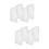 8Pcs Transparent A5 Storage Boxes White Plastic File Holder 9