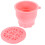 2Pcs Foldable Pink Silicone Makeup Brush Cleaning Bowls for Home Use 1