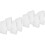 8Pcs Transparent A5 Storage Boxes White Plastic File Holder 6
