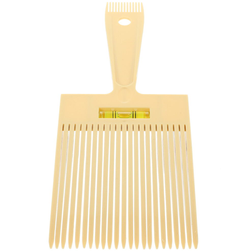 Solustre Unisex Cream 5Pcs Beige Barber Combs Professional Hair Cutting Plastic Comb Set