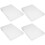 8Pcs Transparent A5 Storage Boxes White Plastic File Holder 3