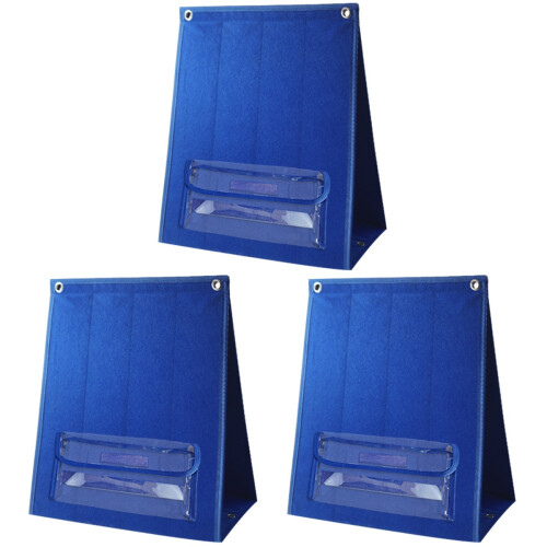 3Sets Lightweight Blue Felt Board for Toddler Learning and Routine 1
