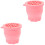 2Pcs Foldable Pink Silicone Makeup Brush Cleaning Bowls for Home Use 4