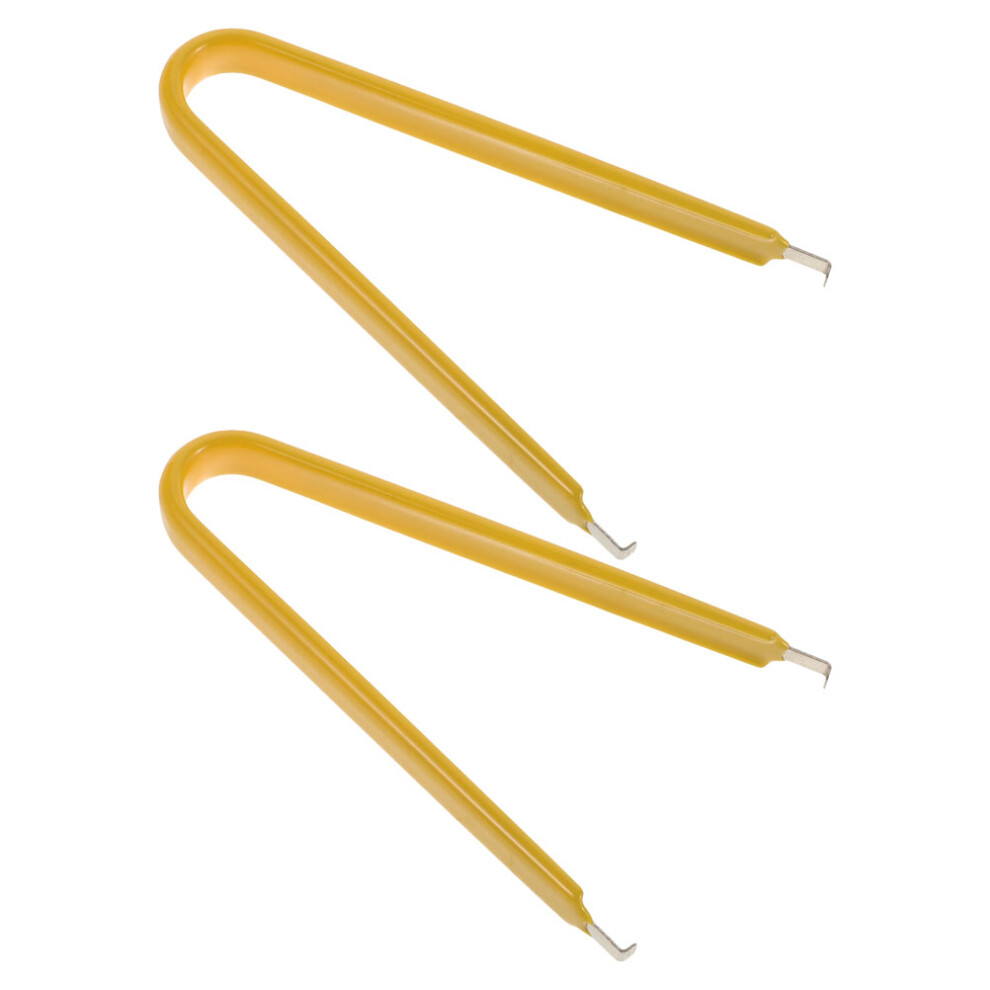 6Pcs Car Fuse Puller Stainless Steel Auto Fuse Extraction Tool Yellow 3011827811516