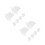 12Pcs White Plastic Playpen Feet Support Non-Slip Baby Gate Stabilizer 5