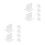 12Pcs White Plastic Playpen Feet Support Non-Slip Baby Gate Stabilizer 8
