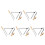 5Pcs Handheld Iron Triangle Percussion with Wood Stick for Orchestra 7