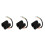 3Pcs Iron Plastic Motorcycle Voltage Regulator Stabilizer Kit Black 5