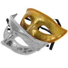 6Pcs Halloween Half Mask Plastic for Men Women Masquerade Party