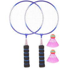 3Sets Blue Lightweight Kids Badminton Set Durable Nylon Outdoor Play