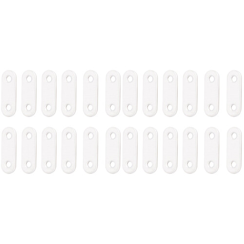 40Pcs Stainless Steel Straight Brackets Silver Flat Mending Plates 2