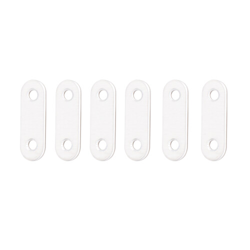 40Pcs Stainless Steel Straight Brackets Silver Flat Mending Plates