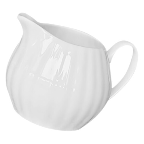 4Pcs White Ceramic Milk Pitchers with Handle for Coffee Tea Creamer 1