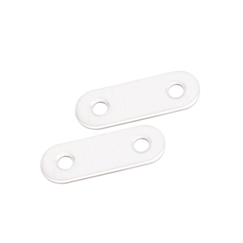 40Pcs Stainless Steel Straight Brackets Silver Flat Mending Plates 1