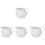 4Pcs White Ceramic Milk Pitchers with Handle for Coffee Tea Creamer 4