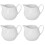 4Pcs White Ceramic Milk Pitchers with Handle for Coffee Tea Creamer 7