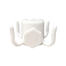 Gancio quadruplo in plastica per ombrelloni da spiaggia, 77x45 mm