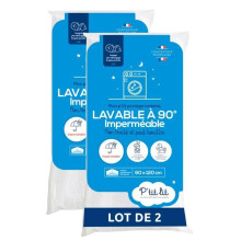 2er Set Baby-Matratzenschoner - 70x140 cm - Wasserdichte und Mikro-atmungsaktive Unterlage - Waschbar bei 90C - Flexibel und Leise