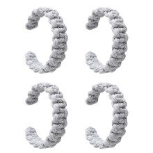 4pcs Scandinavian Designs Curtain Tiebacks Natural-Light Grey