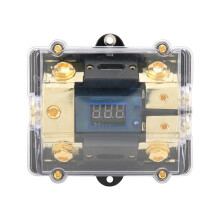 Boîtier de distribution électrique avec affichage numérique de la tension, porte-fusible pour autoradio, polyvalent, durable et stable, étanche