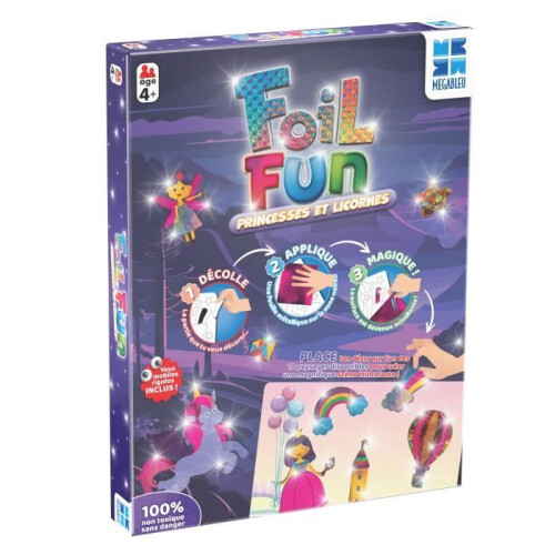 Creative activity - MEGABLEU - Foil Fun - Princesses and Unicorns - Create works without getting dirty