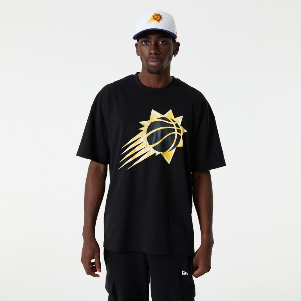 New Era (Xl, ) Phoenix Suns Nba Infill Logo Oversized T-Shirt Tee Top - Black