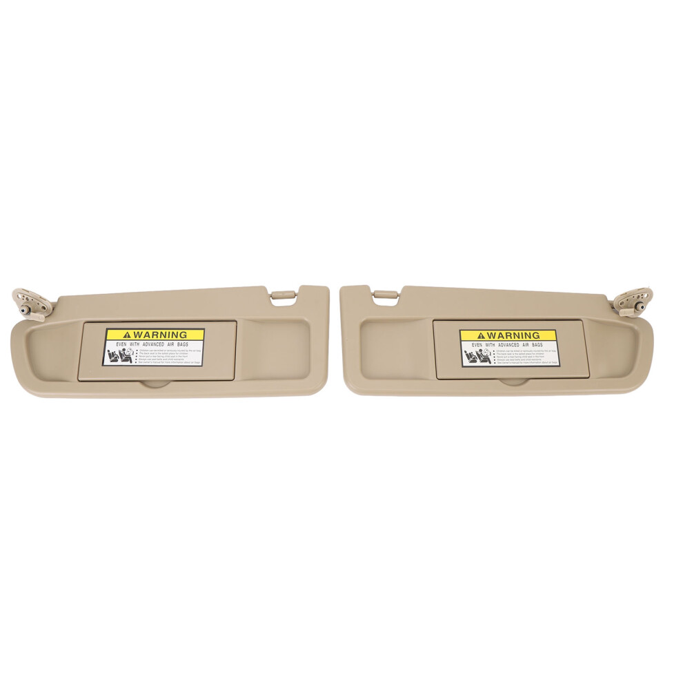 Pair Sun Visor Replacement For Civic 2006-2011 With Makeup Mirror Beige 7691384406842