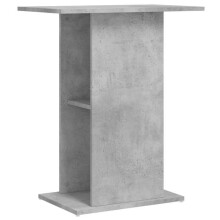 Aquariumständer - HELLOSHOP26 - 60,5 x 36 x 72,5 cm - Holzwerkstoff - Beton Grau - Integrierter Stauraum