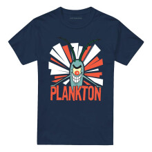 (S, Navy) SpongeBob SquarePants Mens Plankton T-Shirt