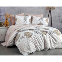 Bedding Set - 1 duvet cover 220 x 240 cm + 2 pillowcases 60 x 60 cm - 100% reinforced cotton - Brown