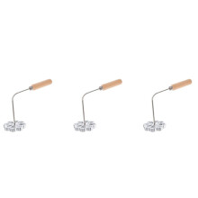 3X Rosette Timbale Fer Ensemble Bunuelera avec Poignée Traditionnel Mexicain Bunuelo Pâtissier Cutter pour Gadget de Cuisine Fleur