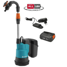 Dompelpomp voor regenwateropvang Gardena 2000/2 18V P4A