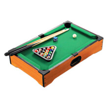 Mini Table Pool Easy to Install Balls Cues Wood for Desktop Playhouse