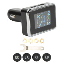 Universell kompatibel, TPMS (Reifendruckkontrollsystem) mit drahtloser Echtzeit-Anzeige, Farb-LCD-Display, Mehrfachalarmsystem, wasserdichte