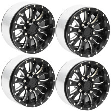 Schokbestendige RC Beadlock-wielen, bestand tegen pletten, duurzame vervangingsonderdelen voor 1/10 schaal SCX10KM2TRX4 Crawler auto's, vervaardigd