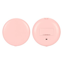 3.5in Portable LED Makeup Mirror 1X/2X Magnification Pink