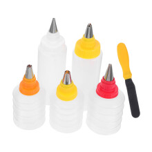 6pcs Cake Decorating Tools Reusable Food Grade Icing Squeeze Bottles for Cookies and Cupcakes